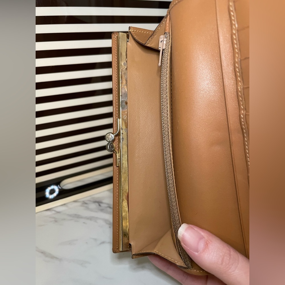 Celine Brown and Gold Clutch with Chain Strap - Picture 5 of 11